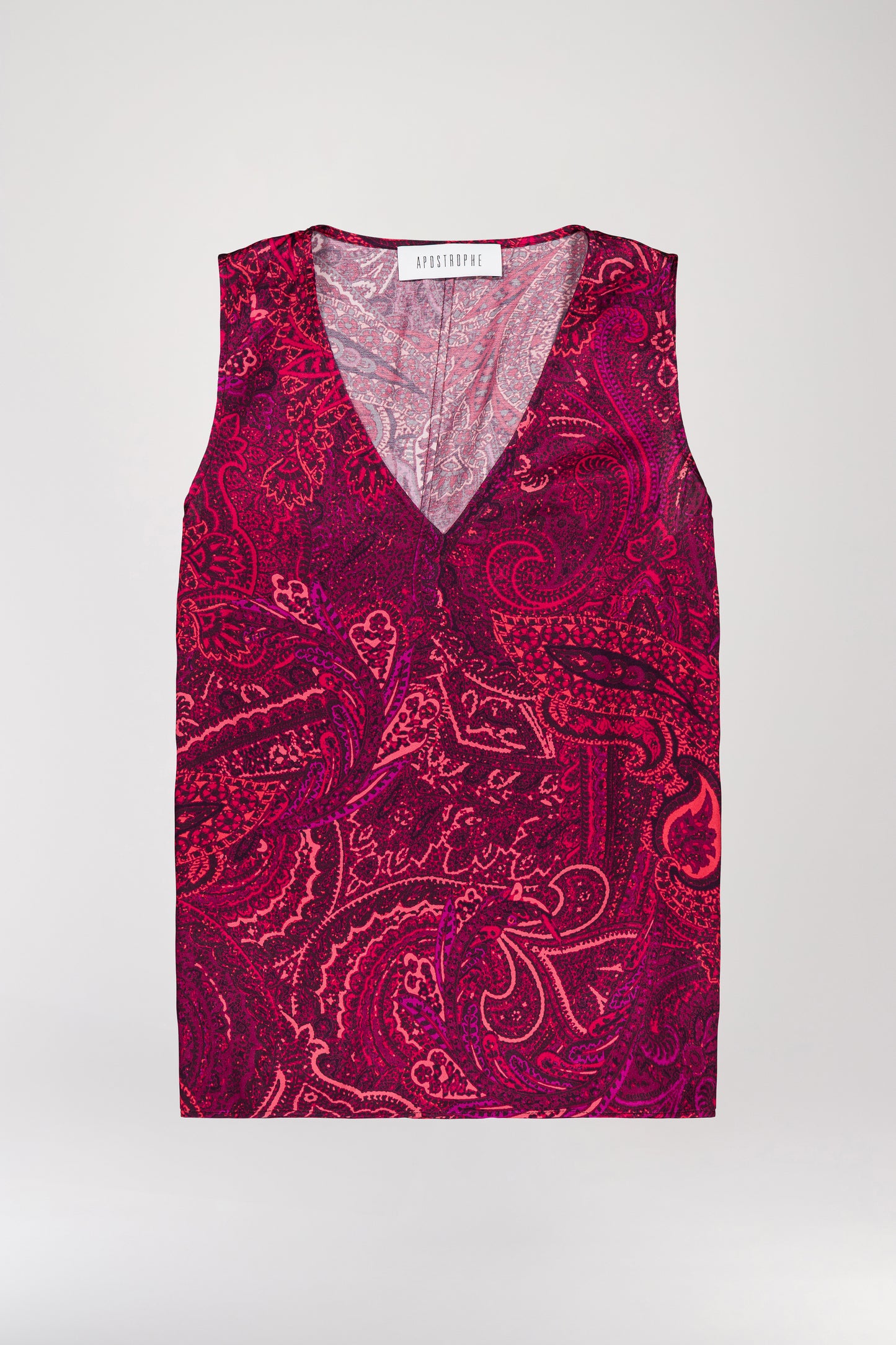 Garnet paisley print sleeveless top