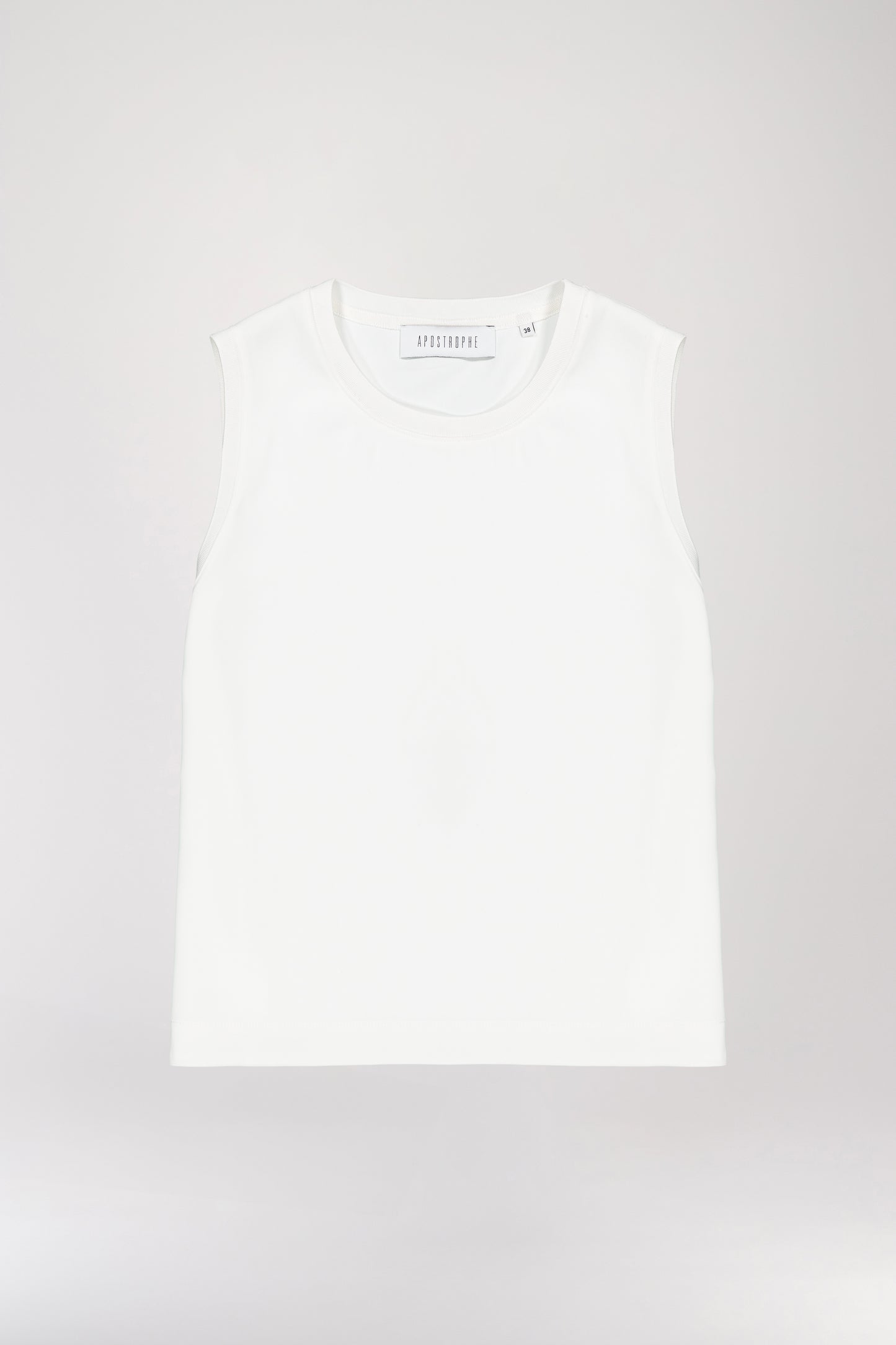 White sleeveless tank top