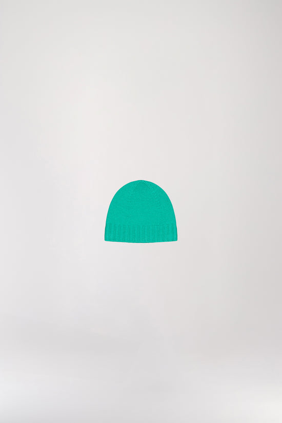 Green cashmere hat