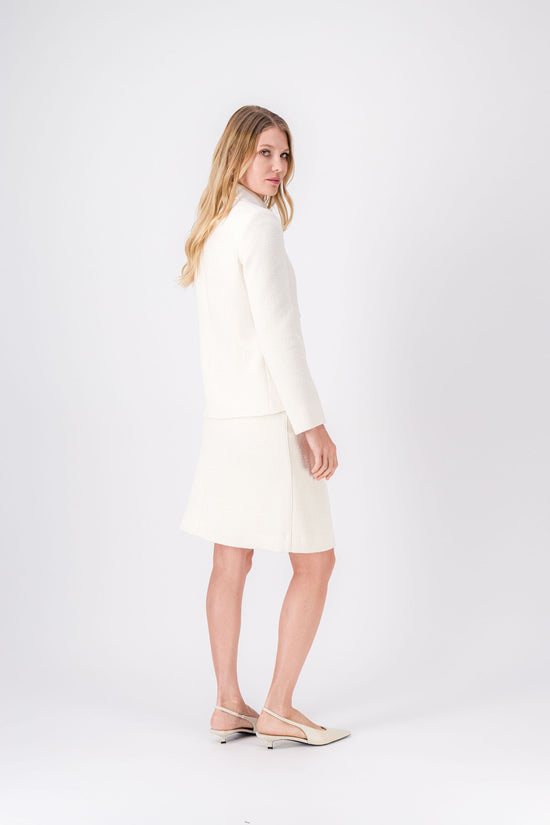 Veste blanc cassée en tweed