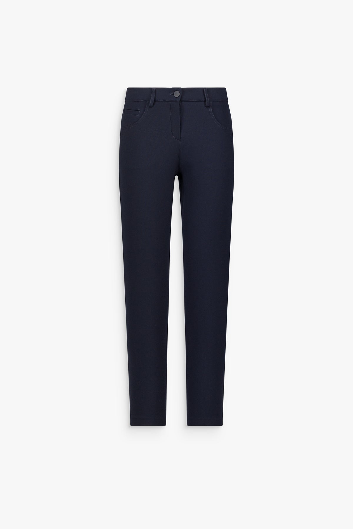 Pantalon droit poches passepoilées marine