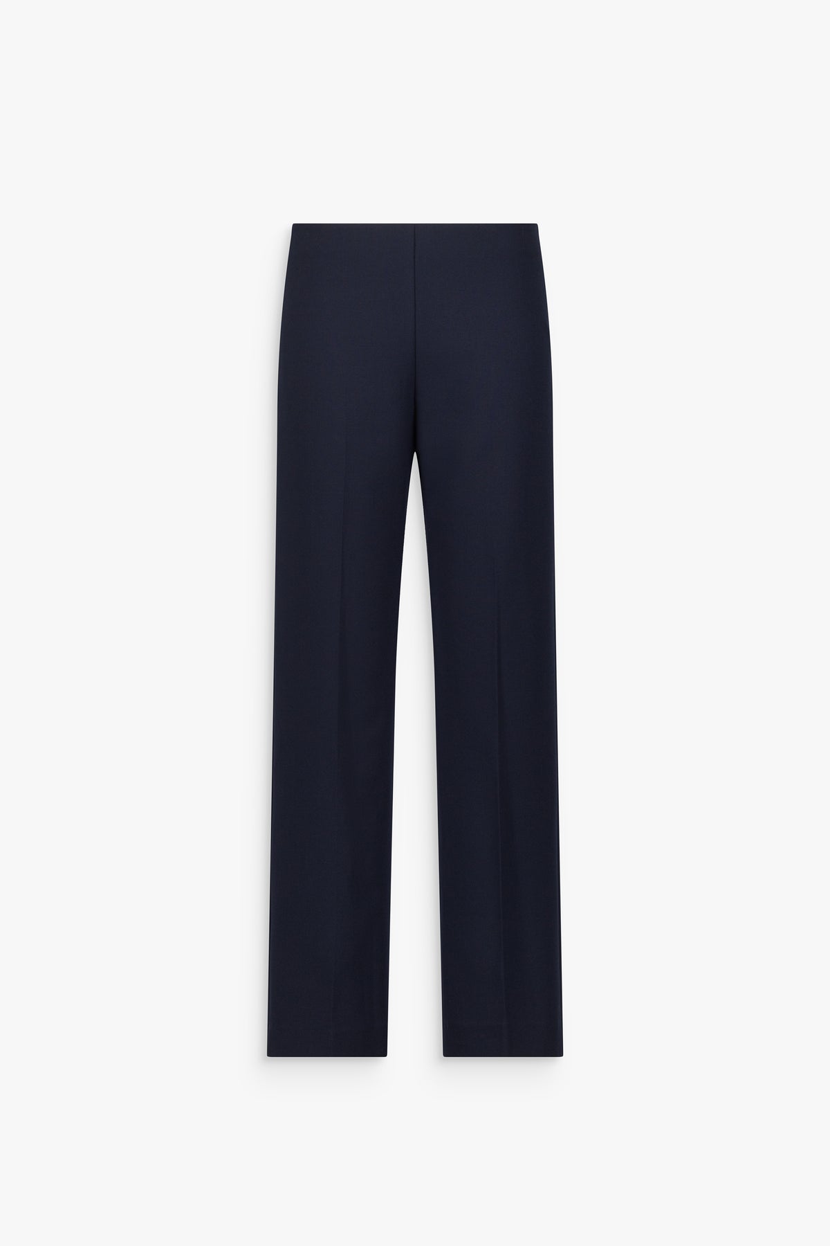 Pantalon droit taille haute marine