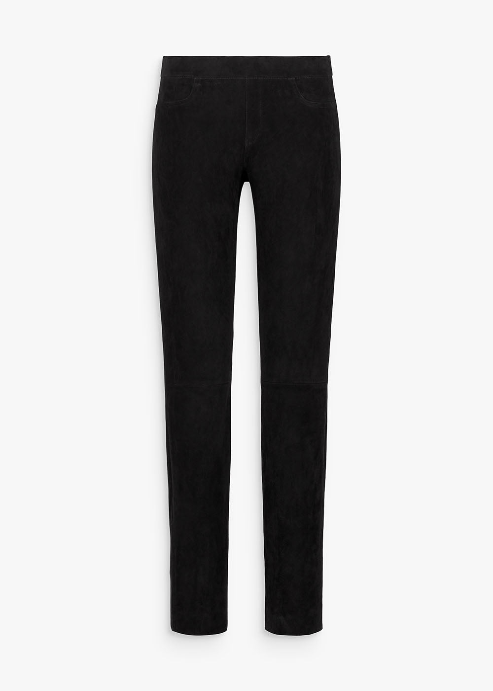 Pantalon slim daim peau noir