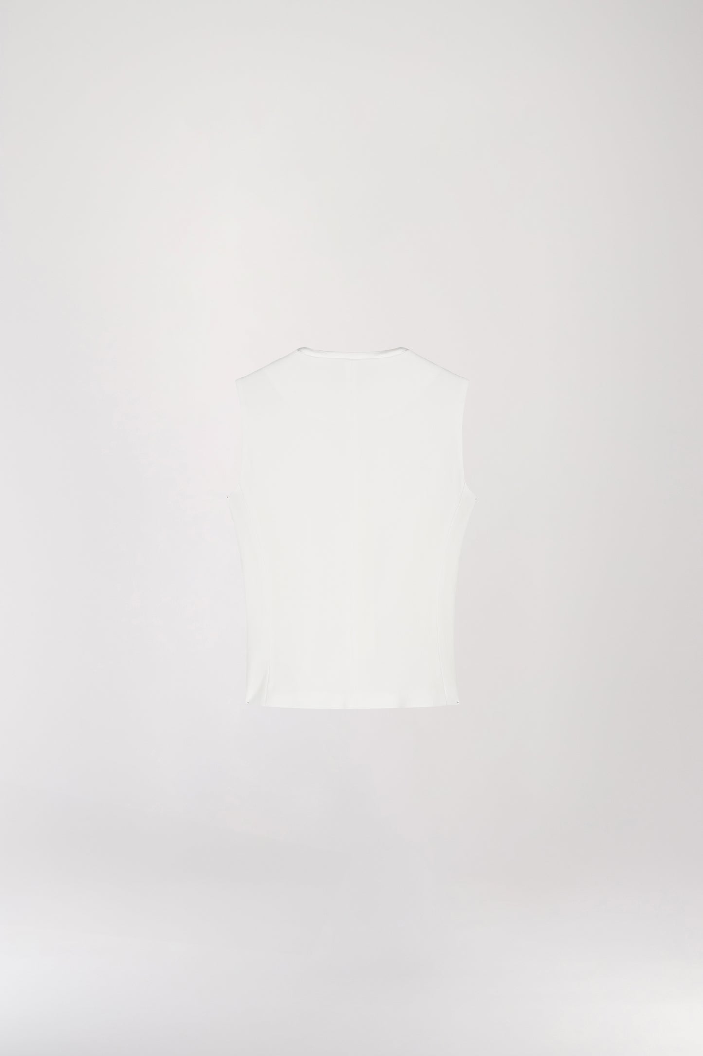 White V-neck sleeveless vest