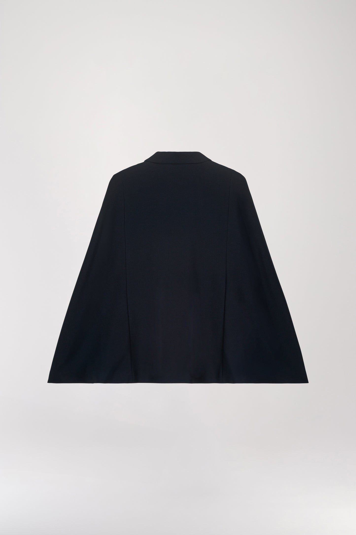 Navy double-breasted cape jacket