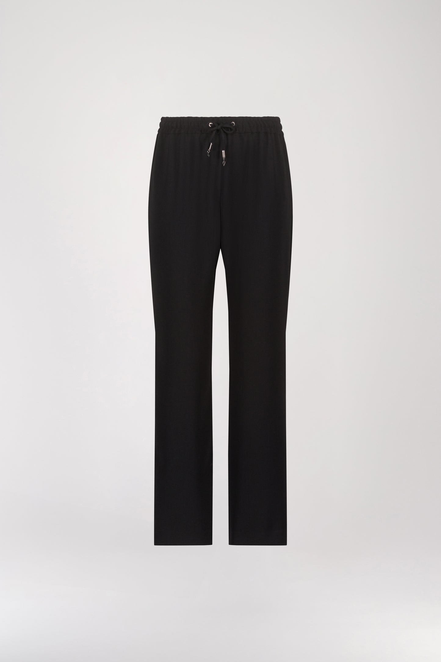 Pantalon Noir Fluide en Cordon Gros Grain