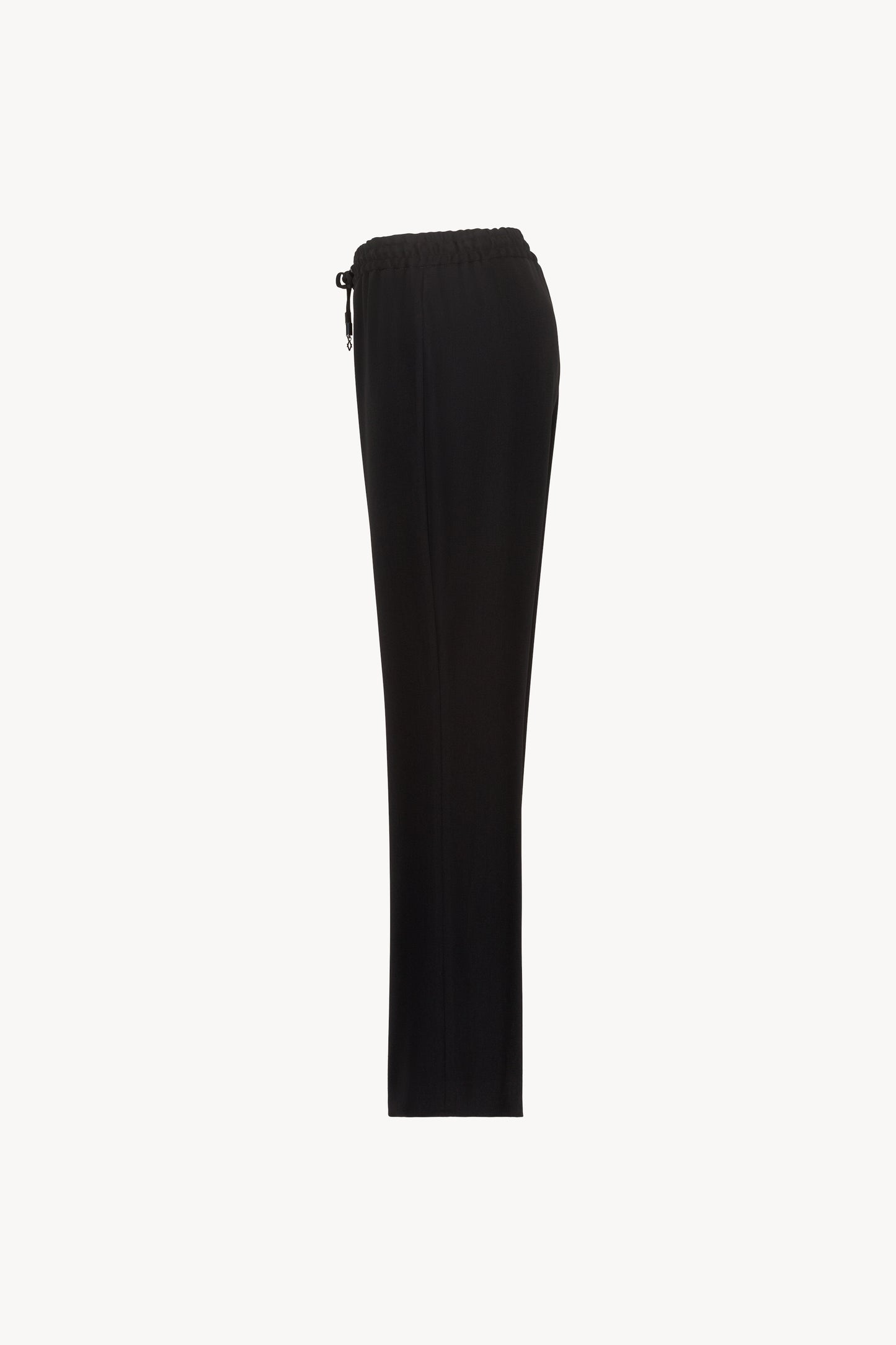 Pantalon fluide large marine avec ceinture froncée 