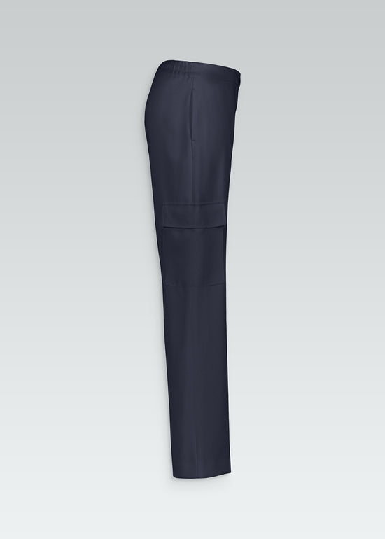 Pantalon cargo marine poches larges latérales taille élastique