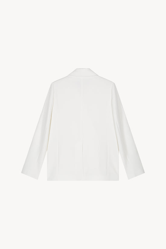 Manteau caban blanc coupe oversize