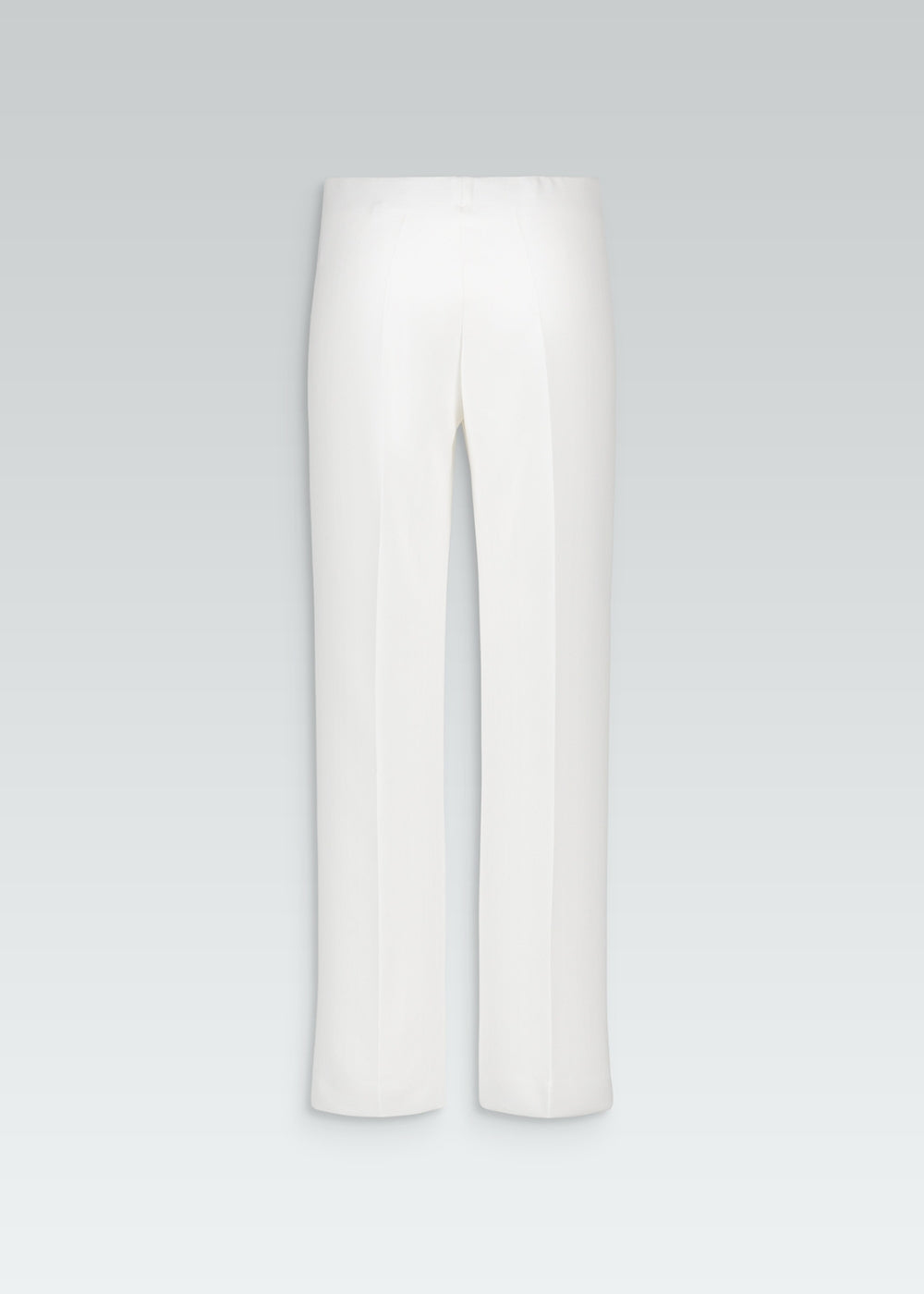 Pantalon droit à plis blanc ceinture élastique cachée