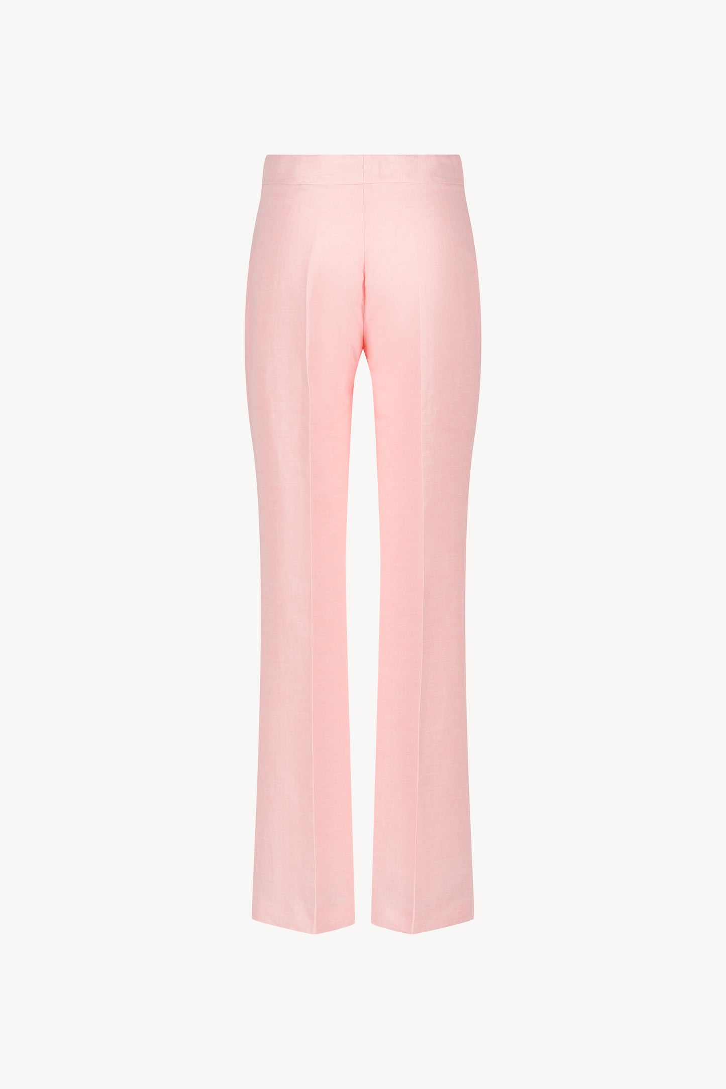Pantalon coupe droite abricot en lin 