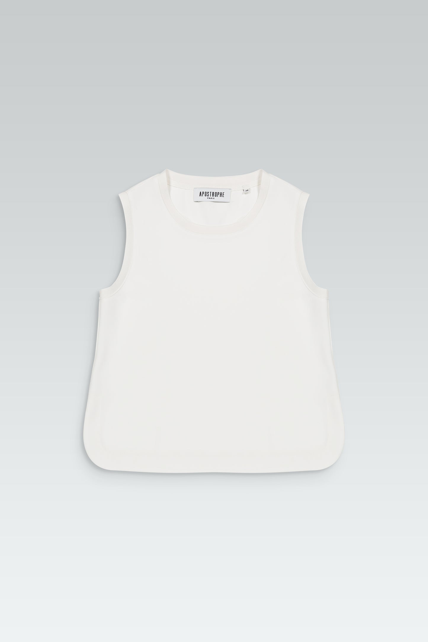 Light, off-white sleeveless top