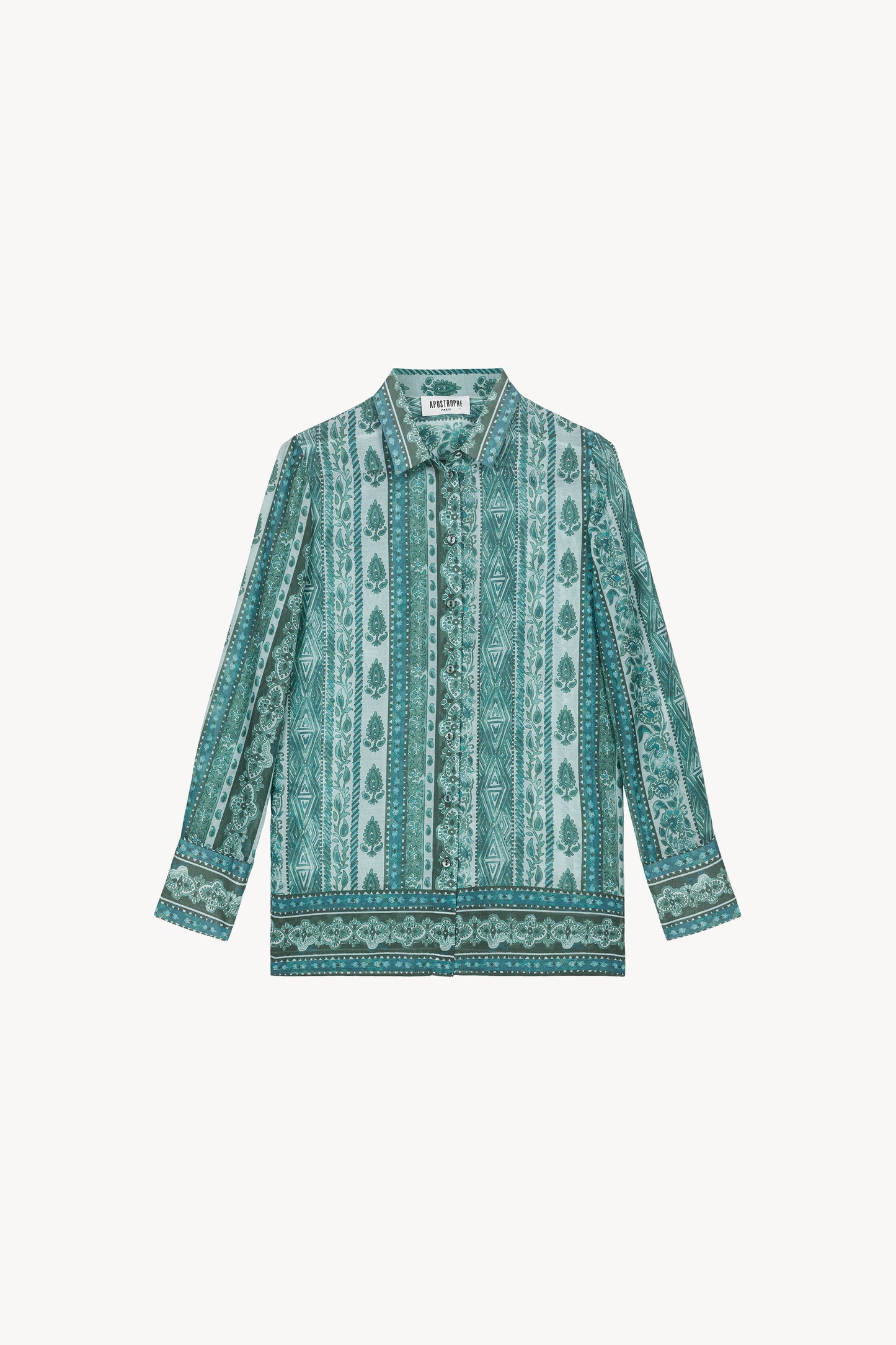 Chemise fluide imprimé kaki