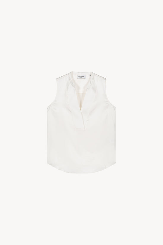 White officer collar blouse