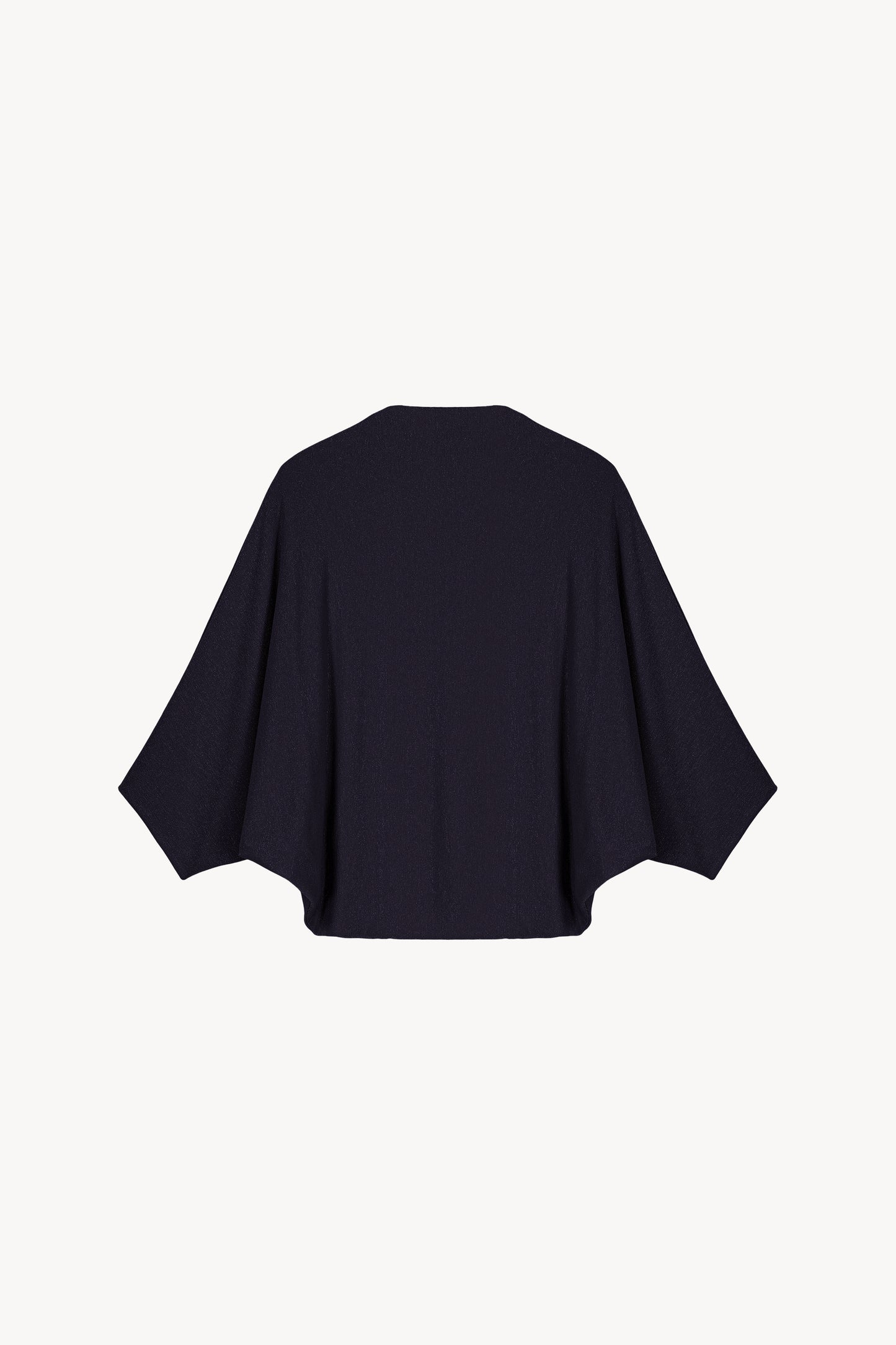 Veste poncho courte manches chauves-souris marine