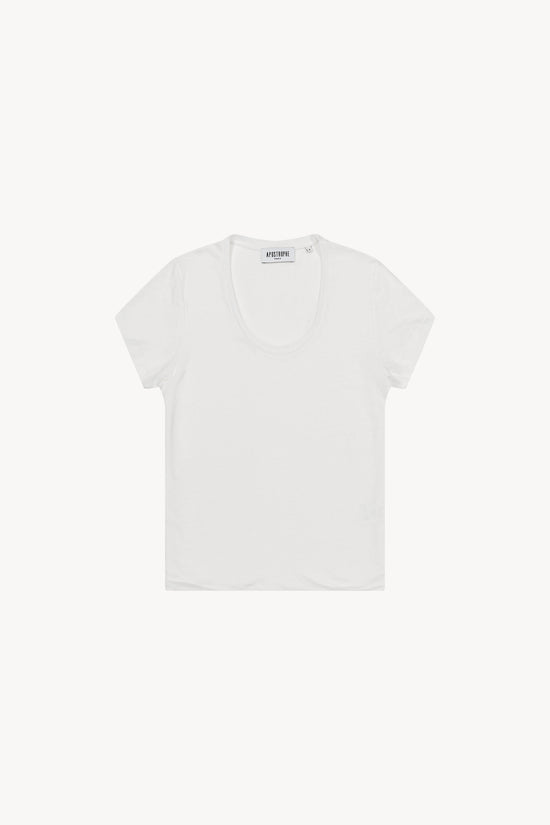 T-shirt en lin blanc