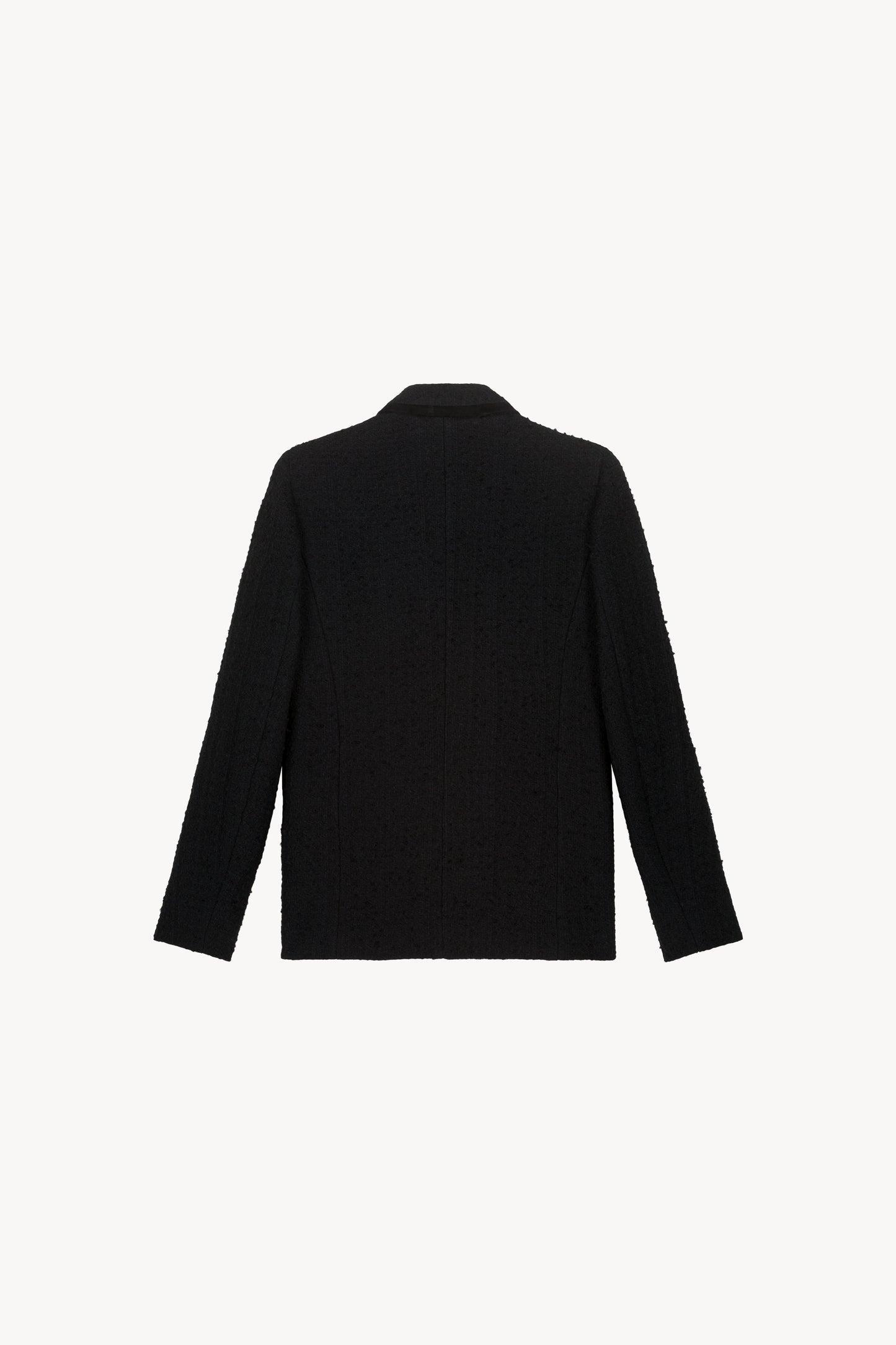 Blazer en tweed tressé noir