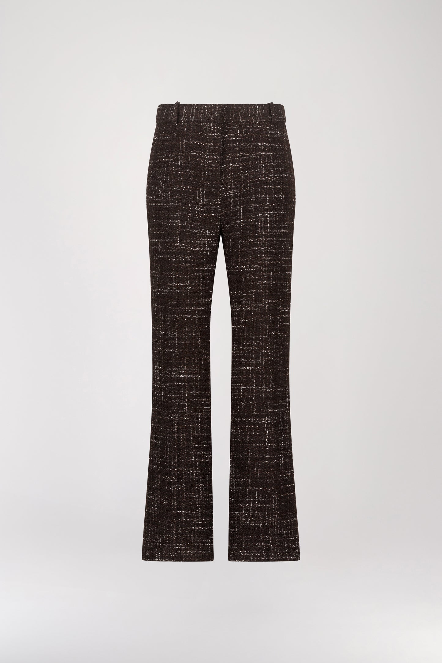 Pantalon Droit en Tweed Ébène