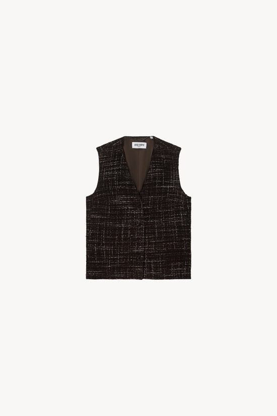 Gilet en tweed ebene