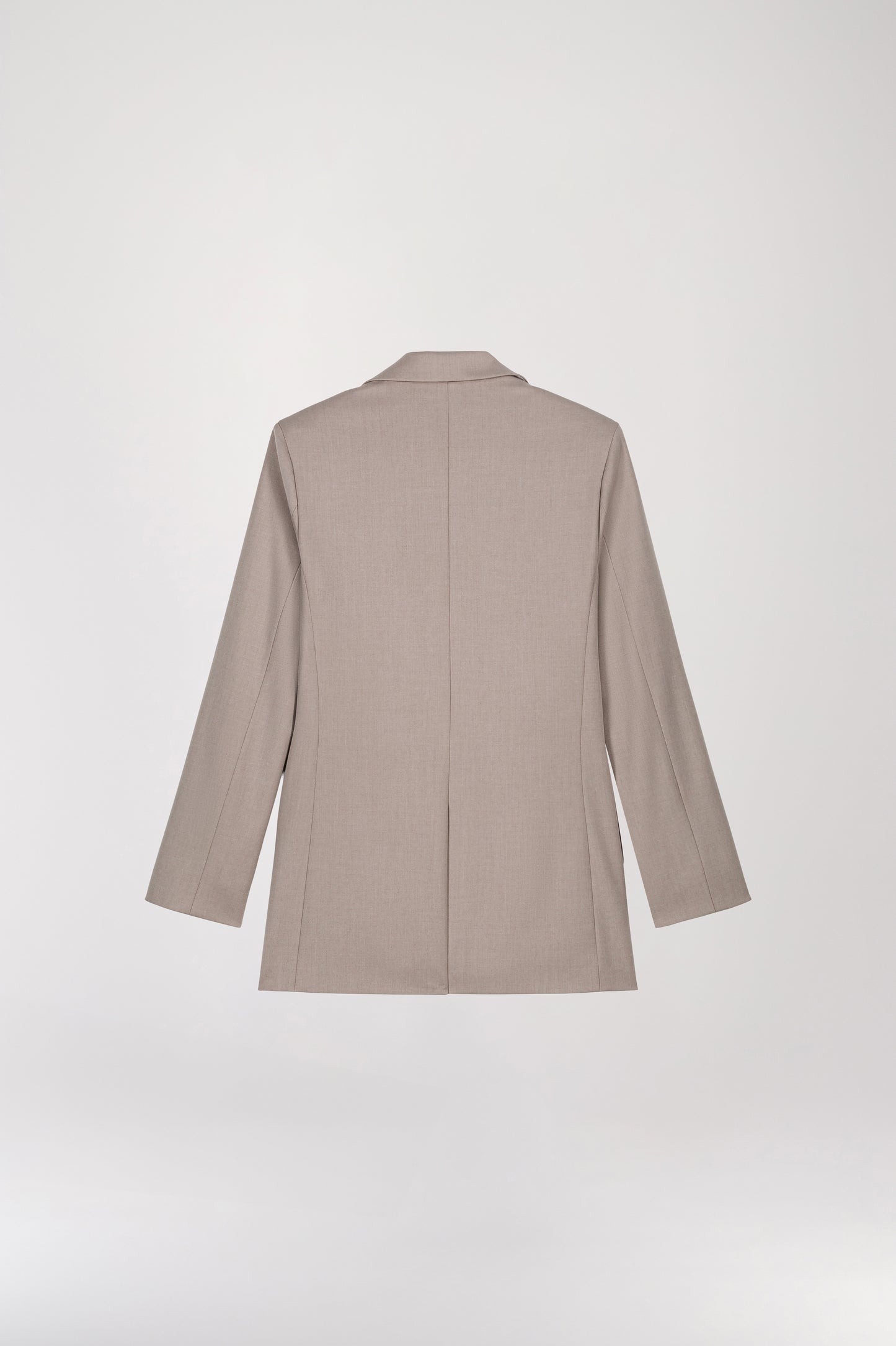 Veste Oversize Taupe moyen à Col Tailleur