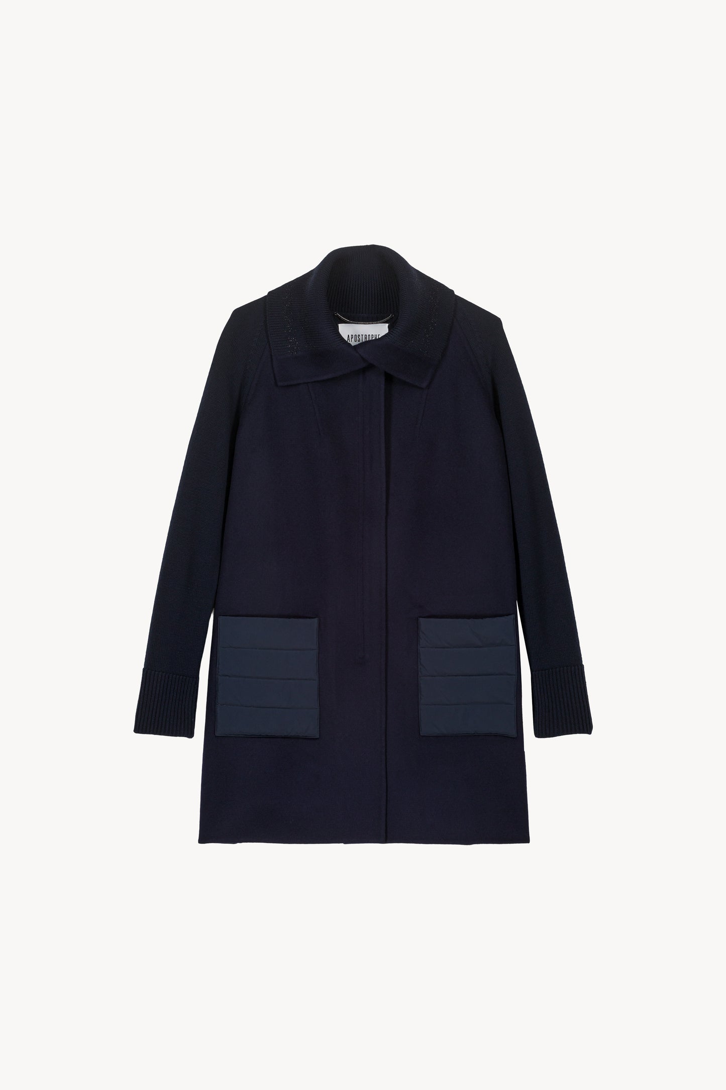 Manteau à revers ouverts marine
