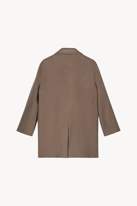 Manteau mi-long taupe moyen