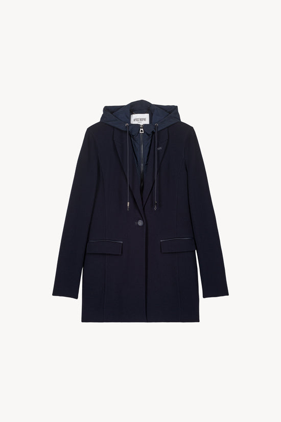 Veste trompe-l'œil marine