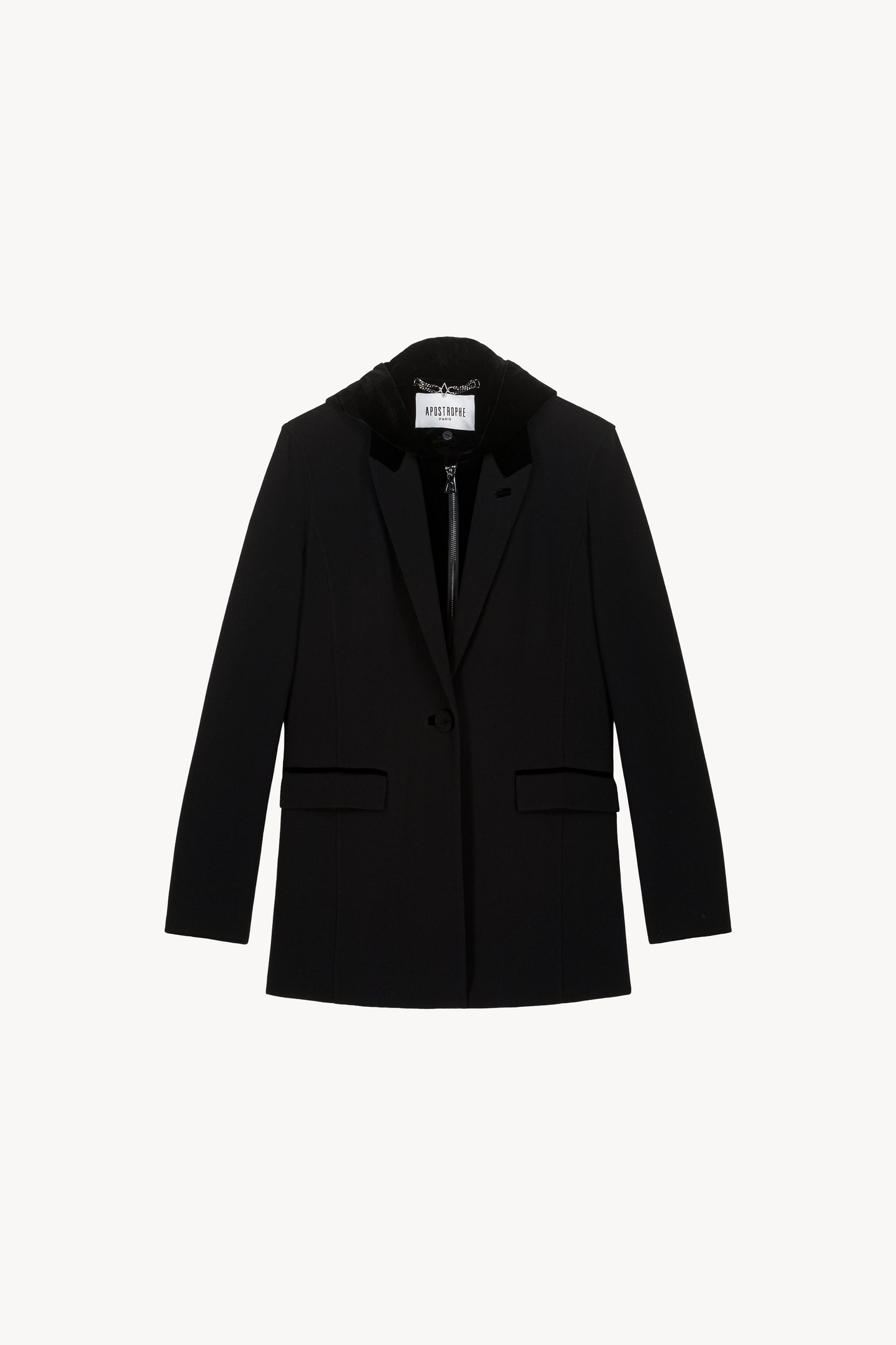 Blazer trompe-l'œil noir