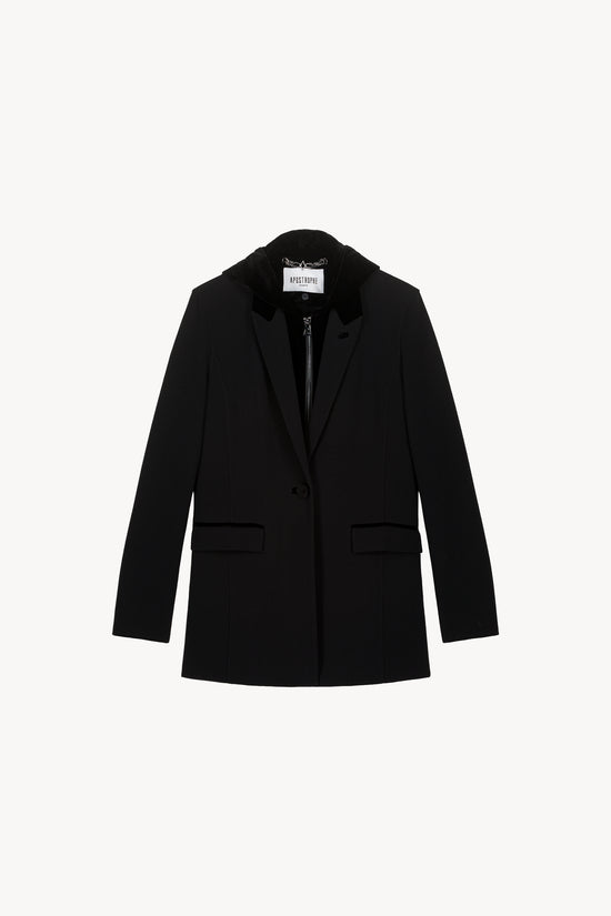 Blazer trompe-l'œil noir