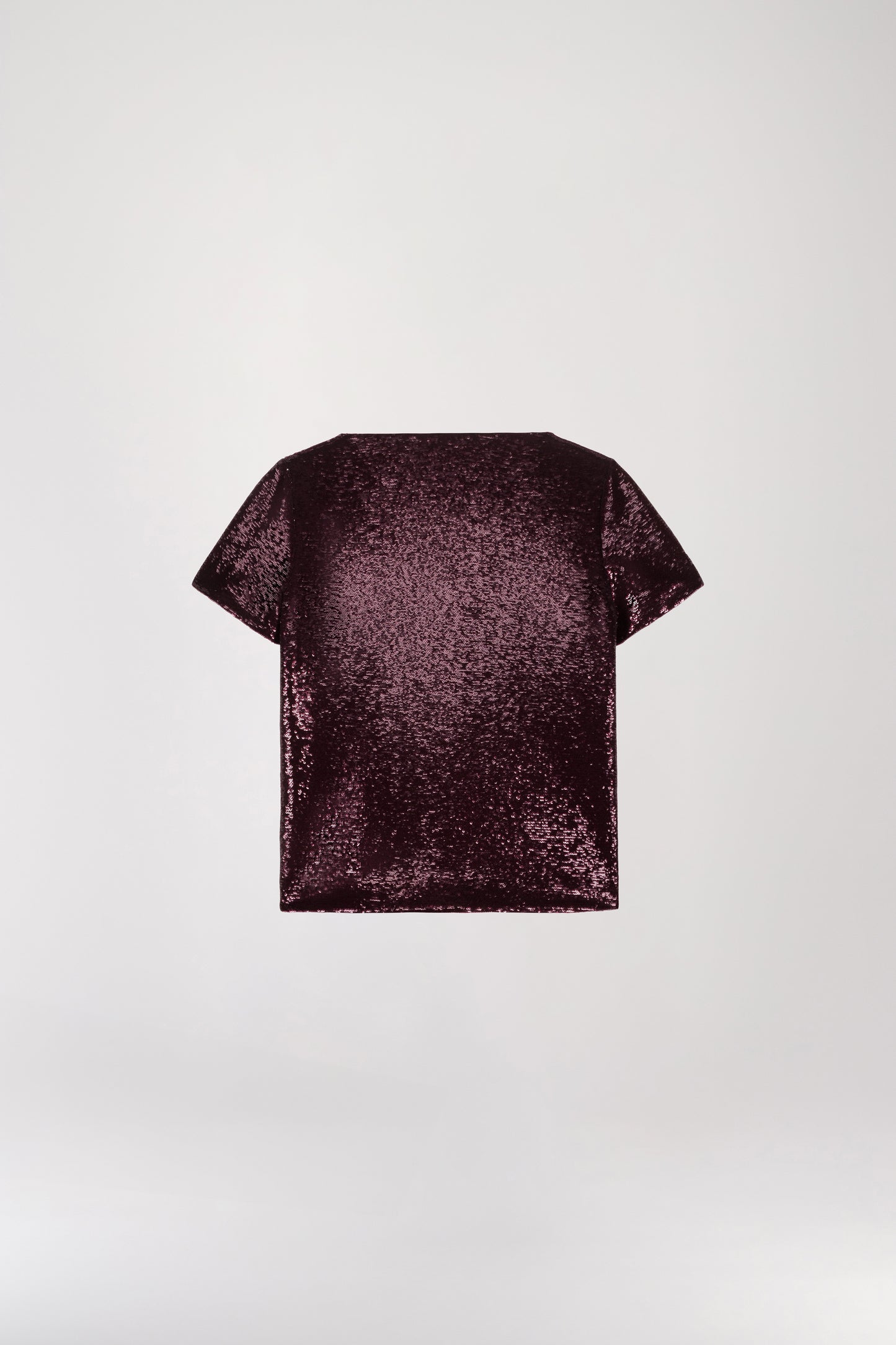 T-shirt à sequins grenat