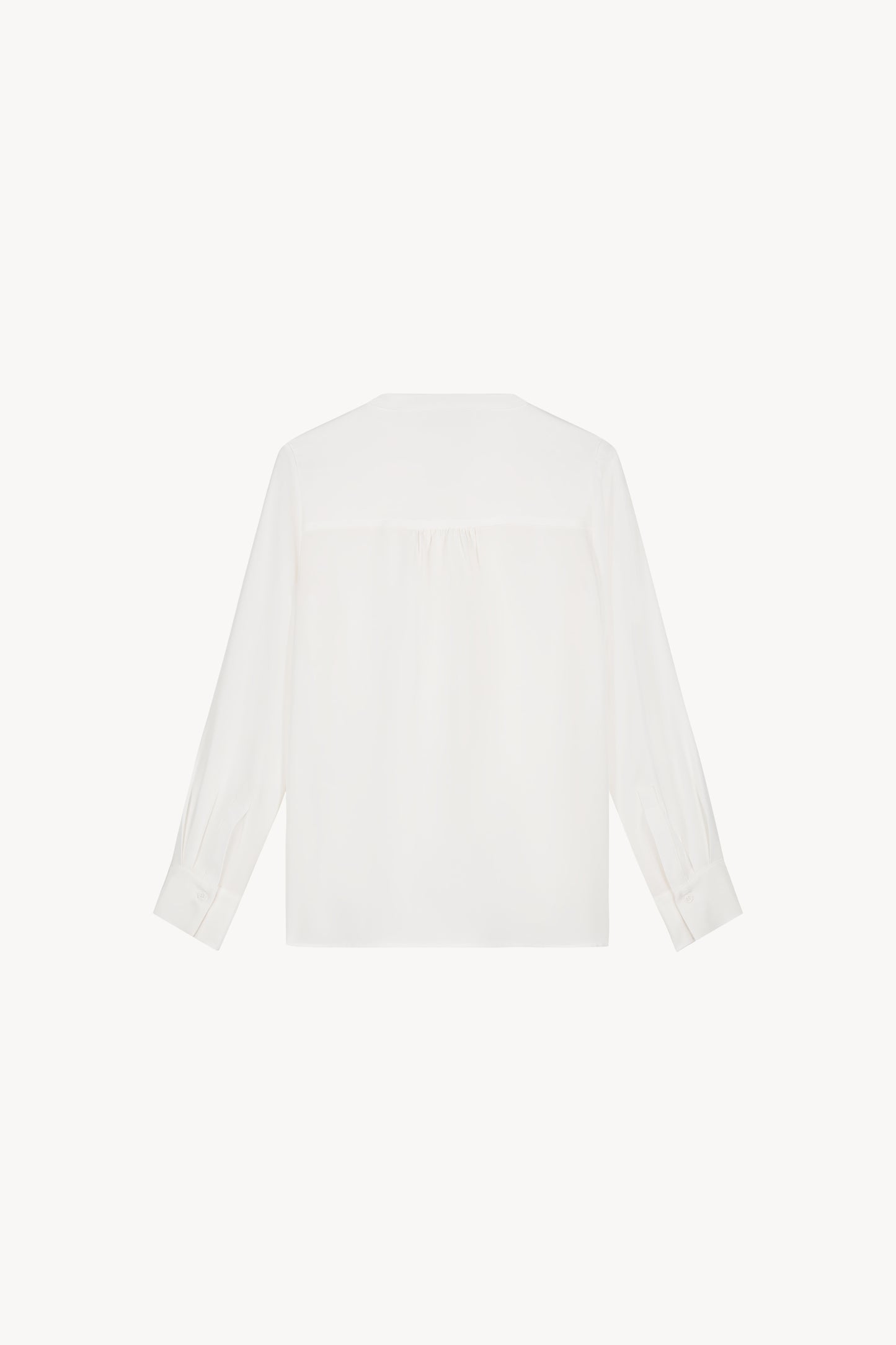 Blouse en soie lourde blanc cassé