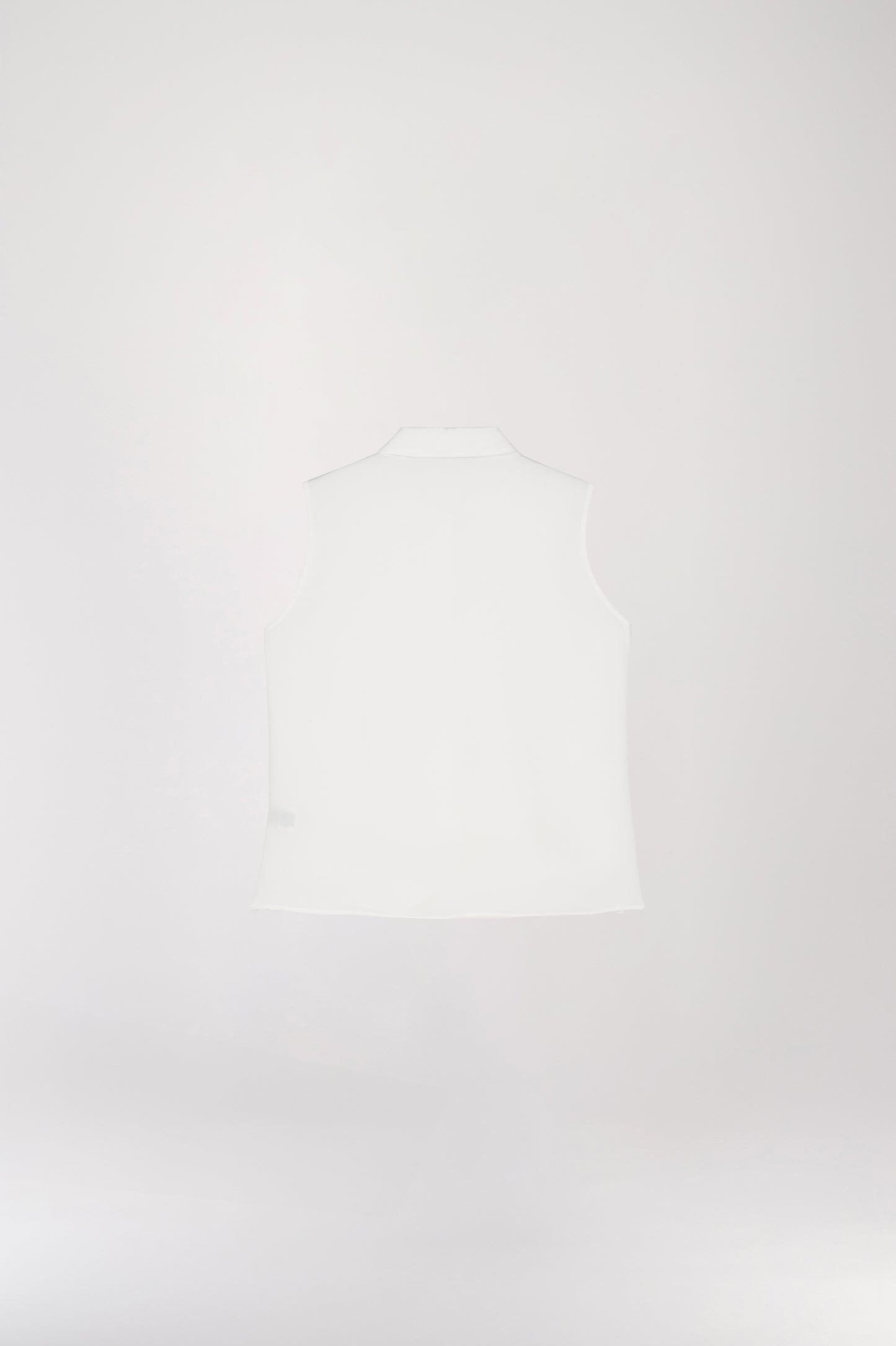 Blouse chemise sans manches blanc cassé