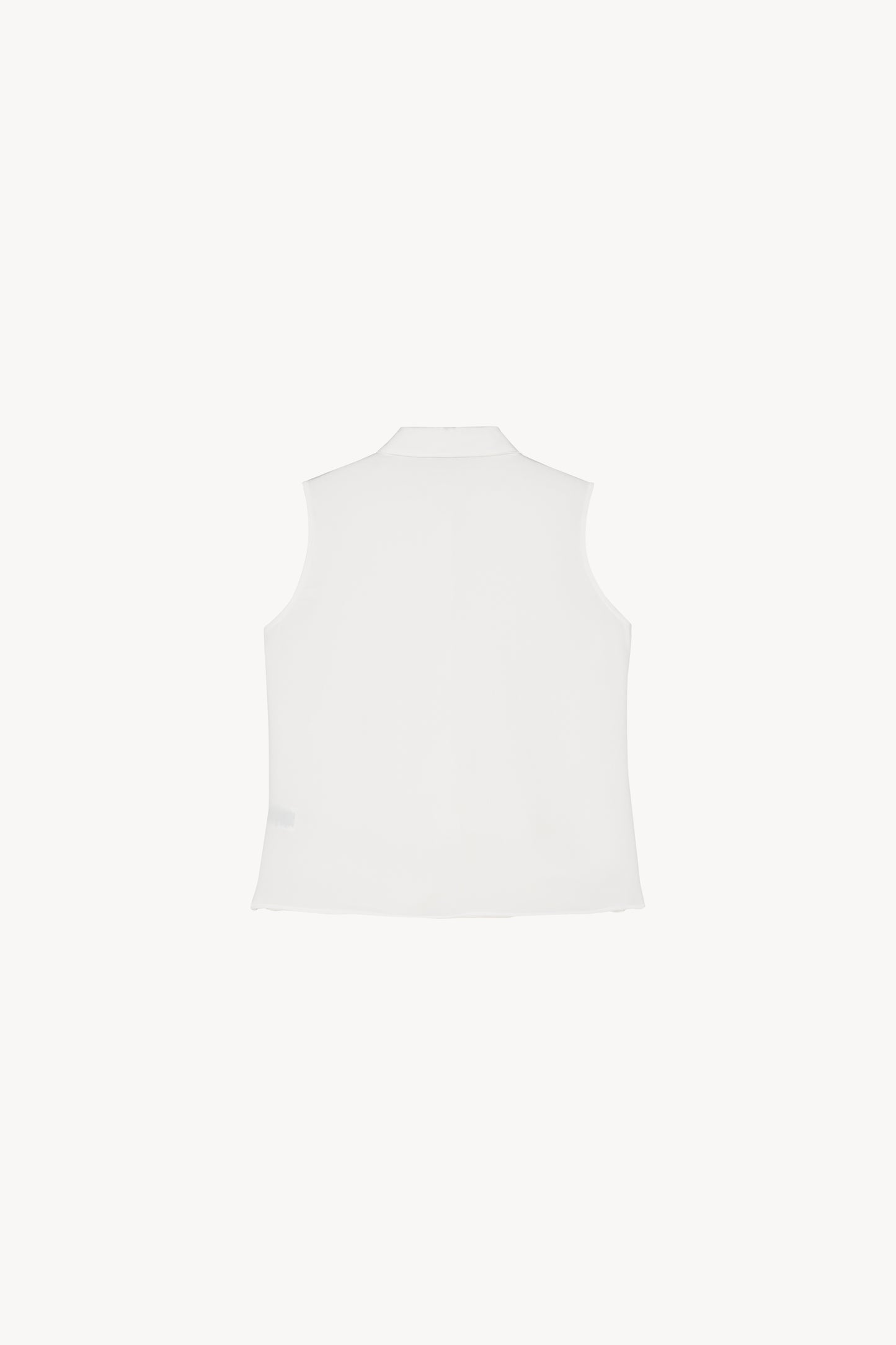 Blouse chemise sans manches blanc cassé