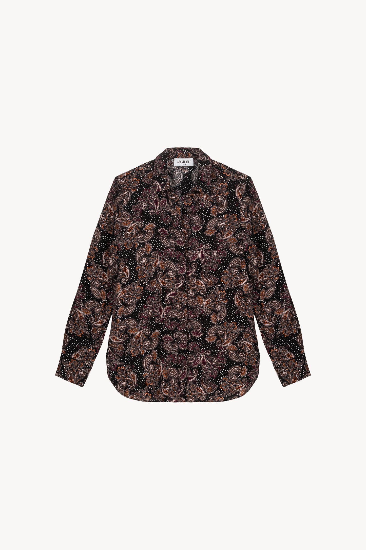 Chemise à imprimé fleuri et à pois ebene