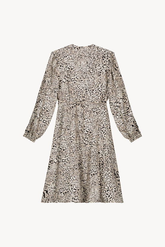 Un imprimé léopard robe mi-longu