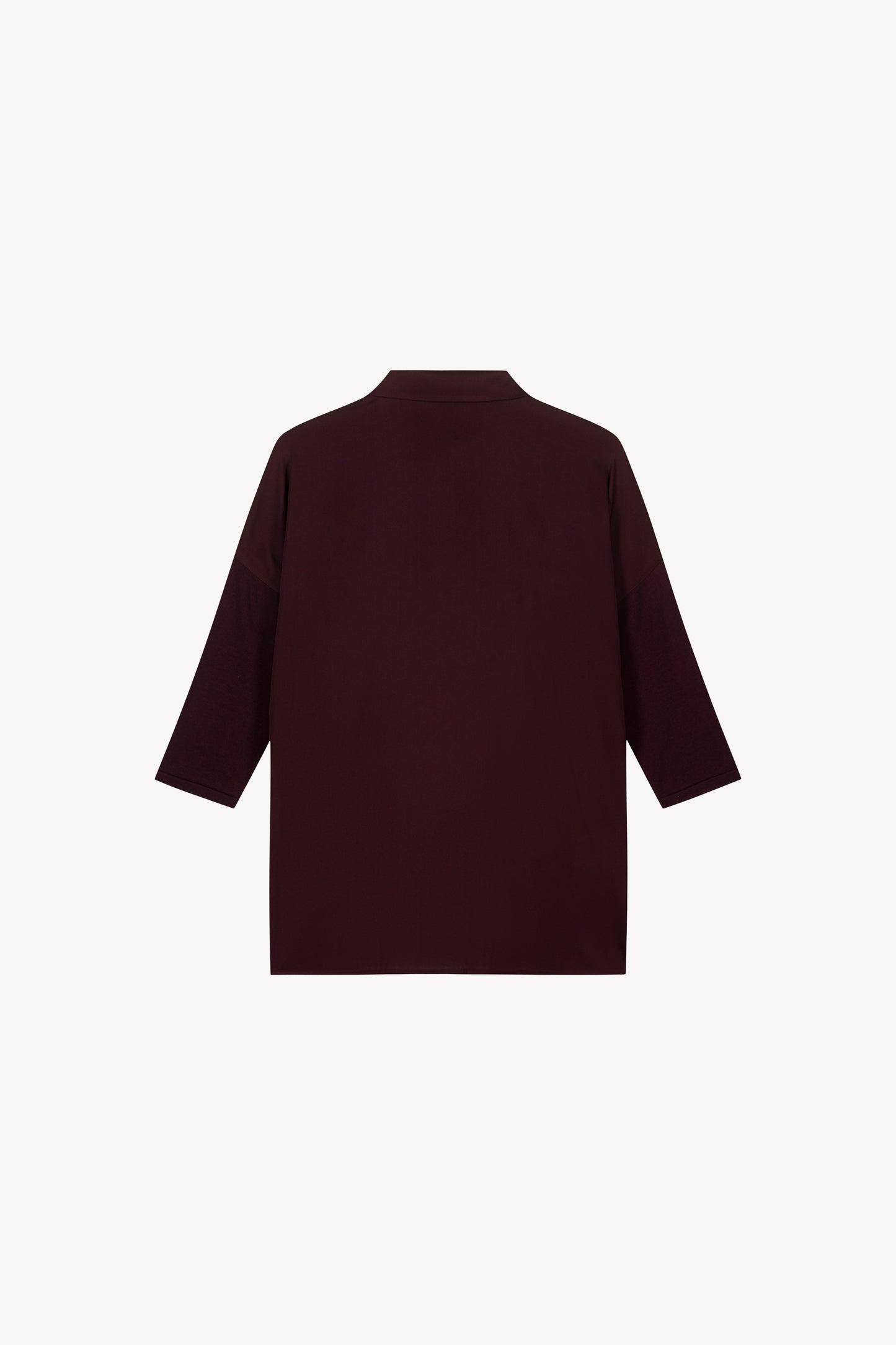 Tunique grenat avec col chemise classique