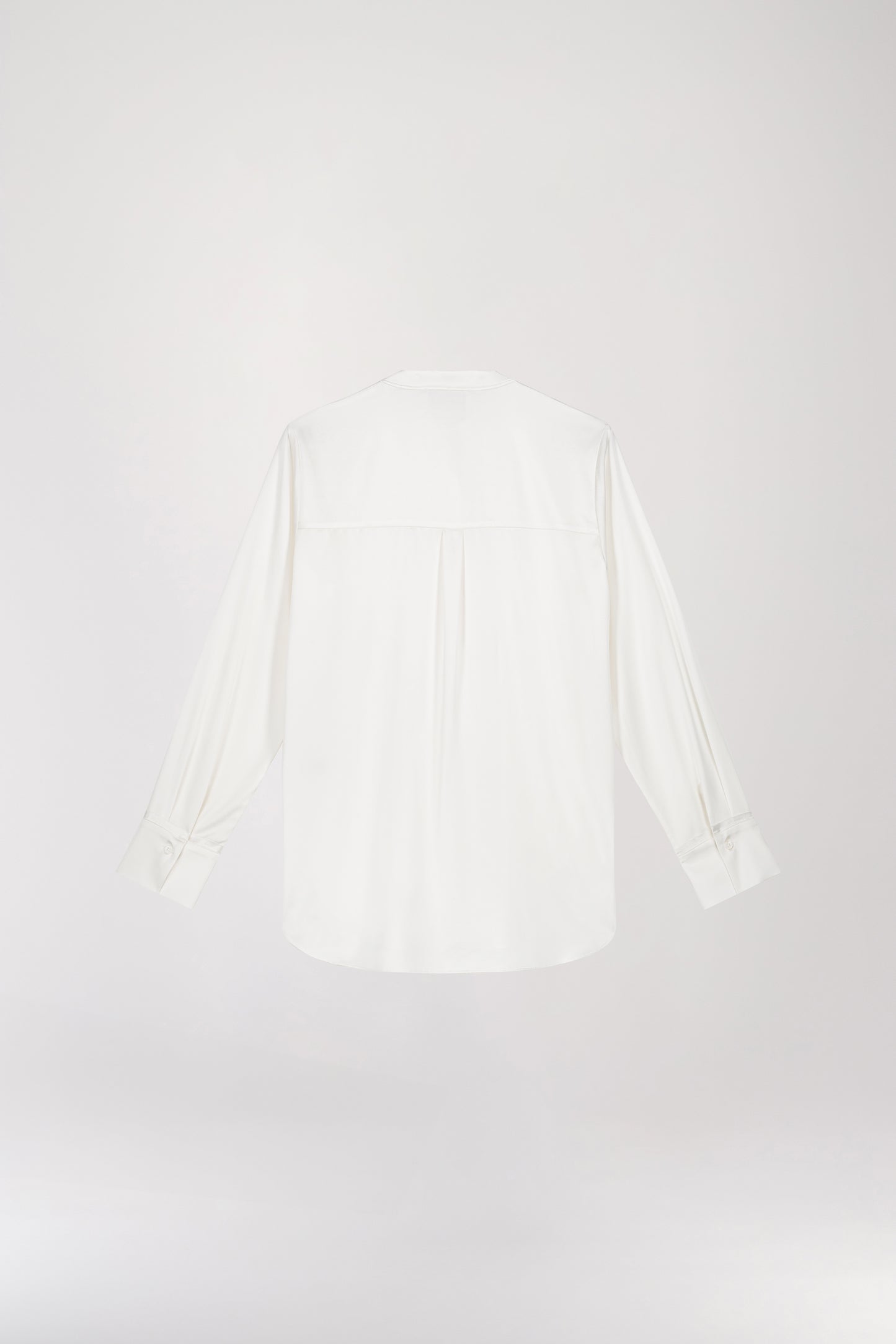 Chemise sans col blanc cassé