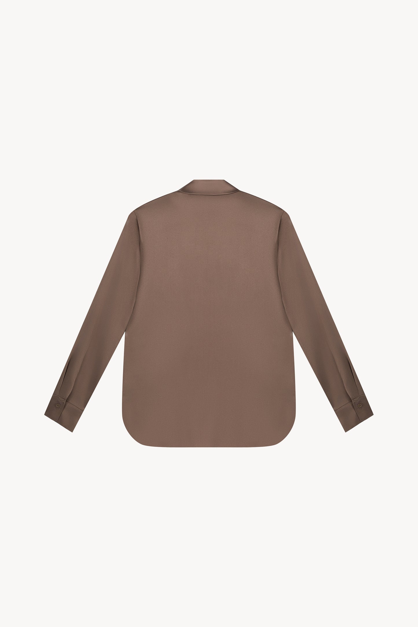 Chemise en soie taupe moyen