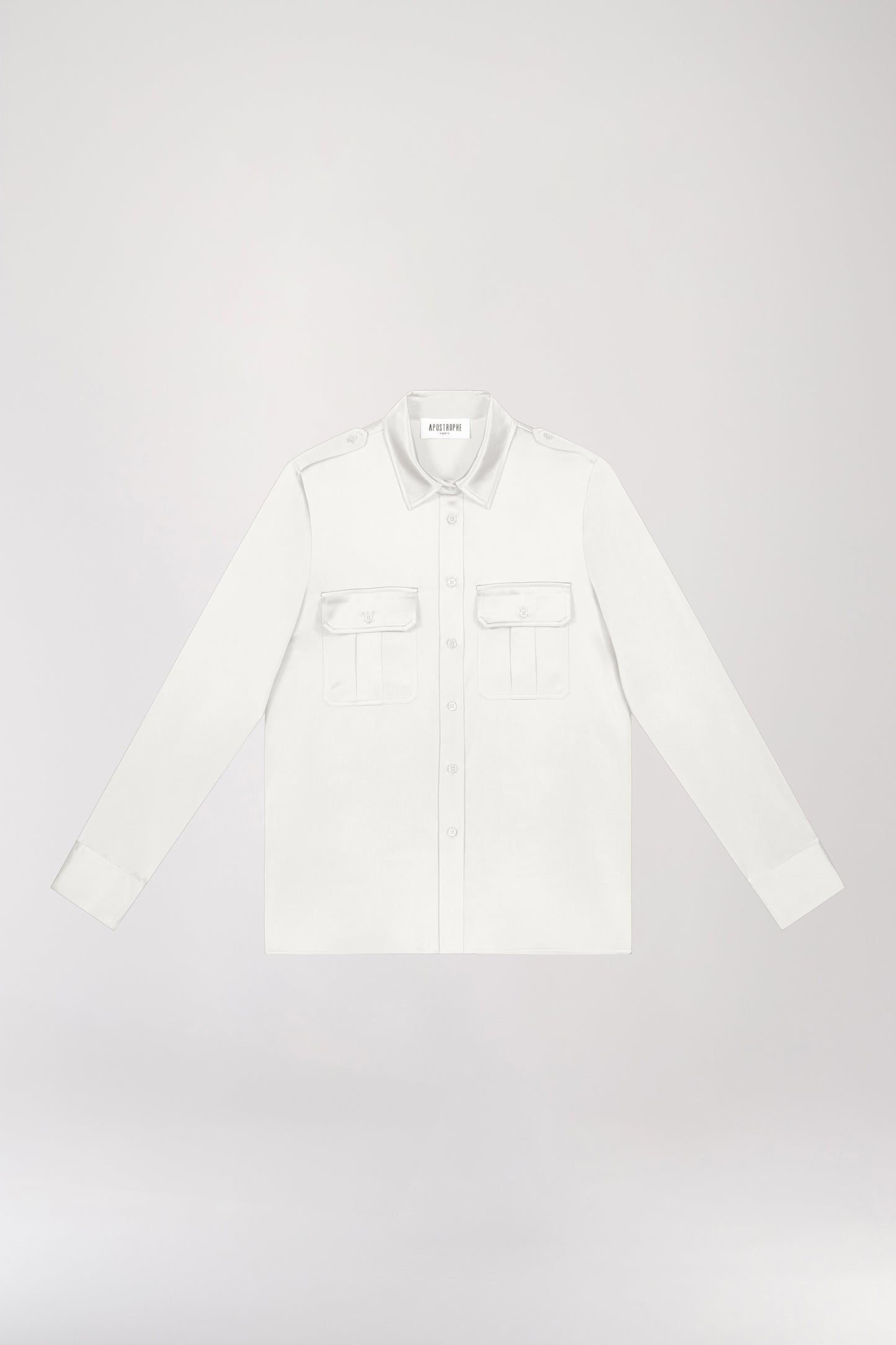 Chemise en soie blanc cassé