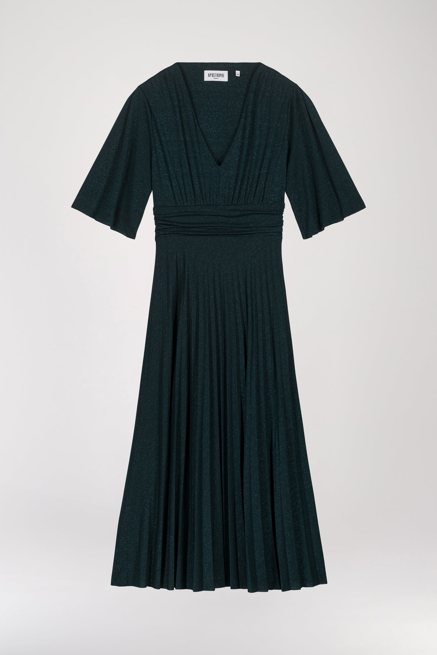 Robe Midi Pailletée Vert Moyen