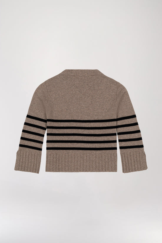 Pull marinière taupe moyen