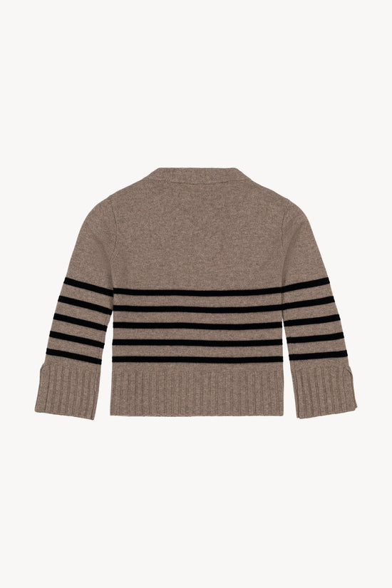 Pull marinière taupe moyen
