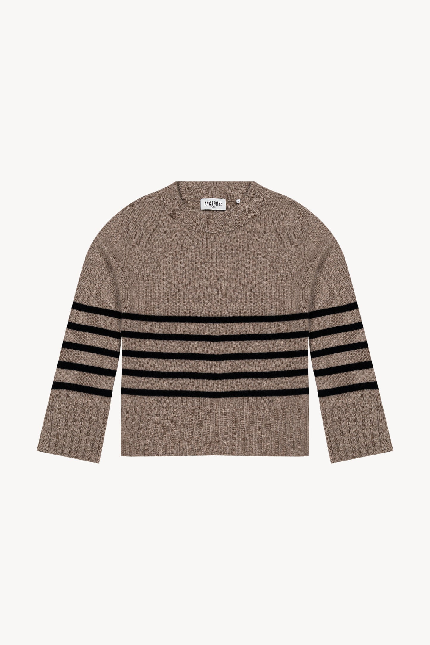 Pull marinière taupe moyen