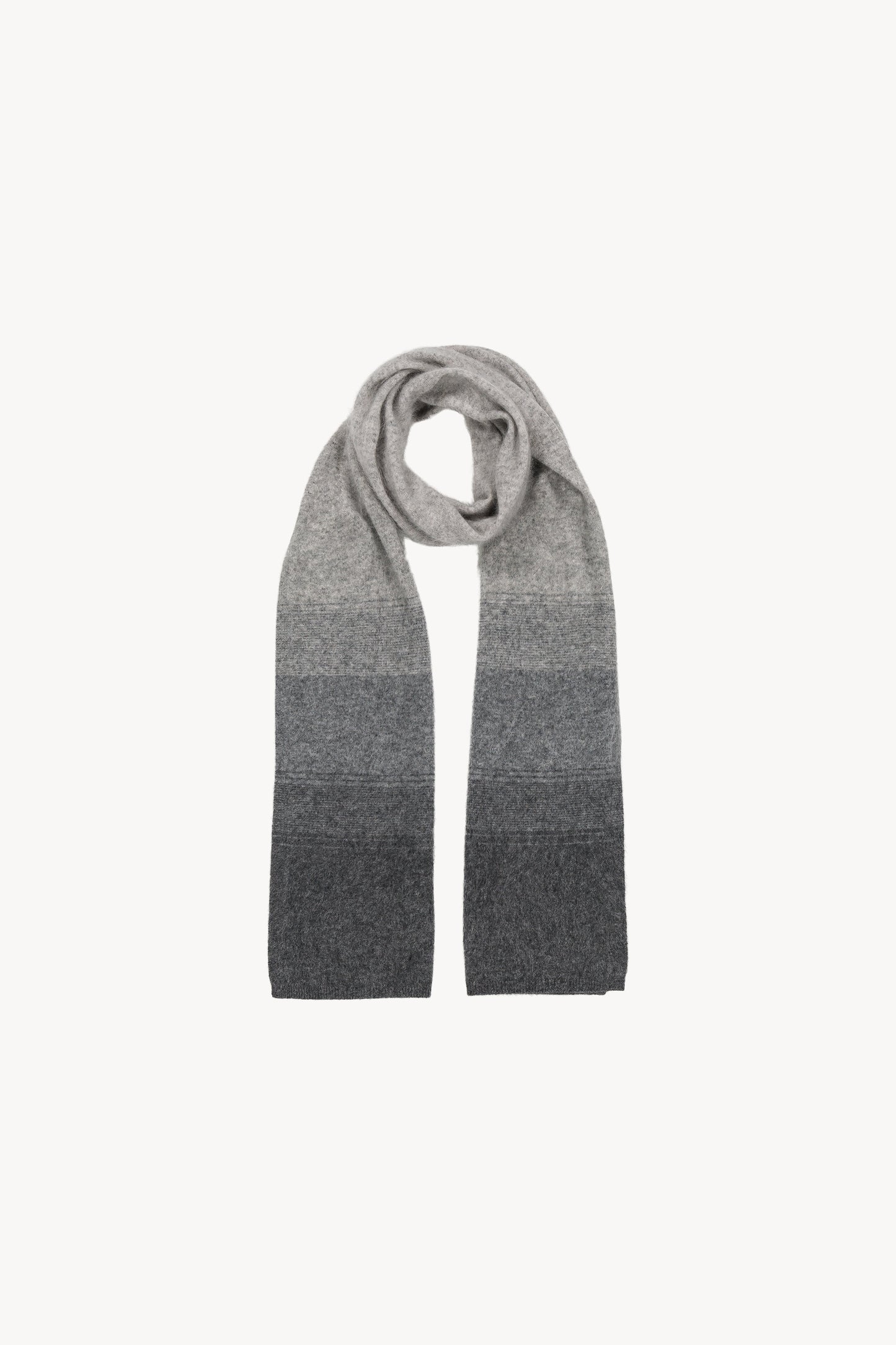 Medium Grey Blown Cashmere Scarf