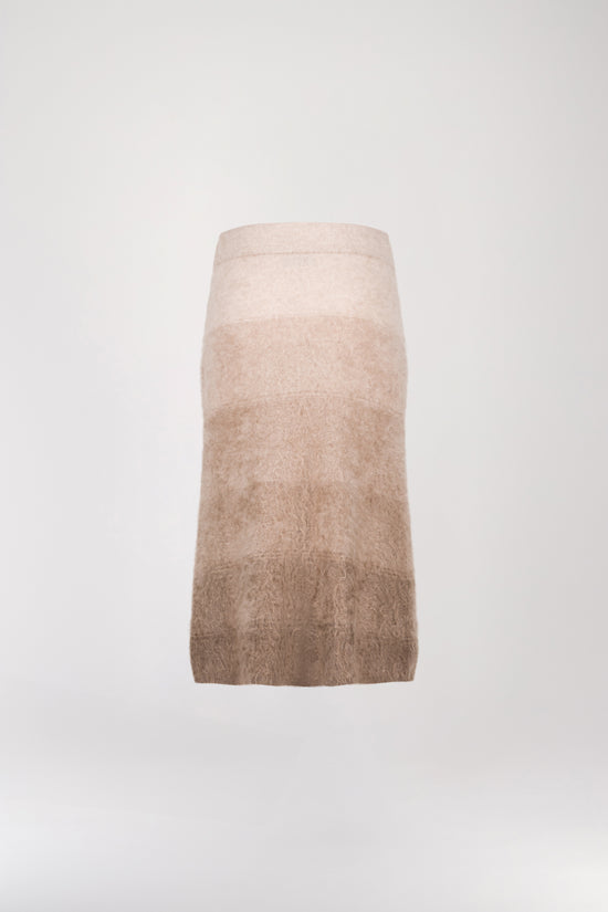 Medium taupe tie dye midi skirt