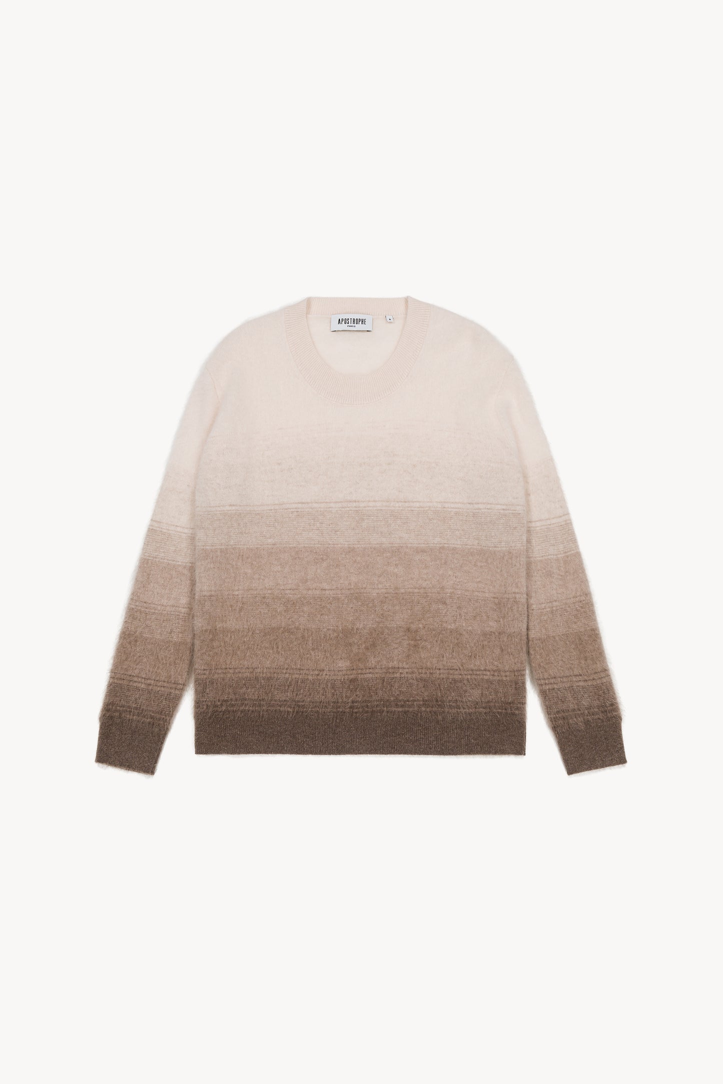 Pull cachemire brossé taupe moyen