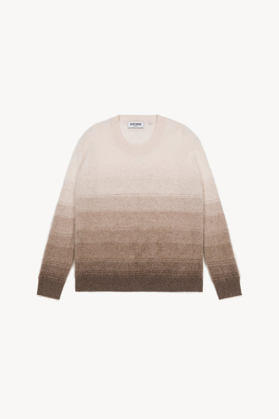 Pull cachemire brossé taupe moyen