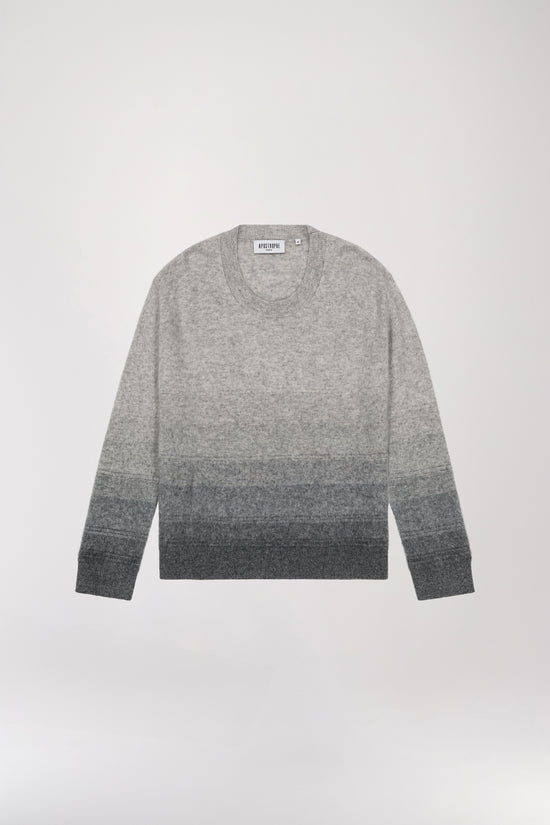 Medium gray brushed cashmere sweater