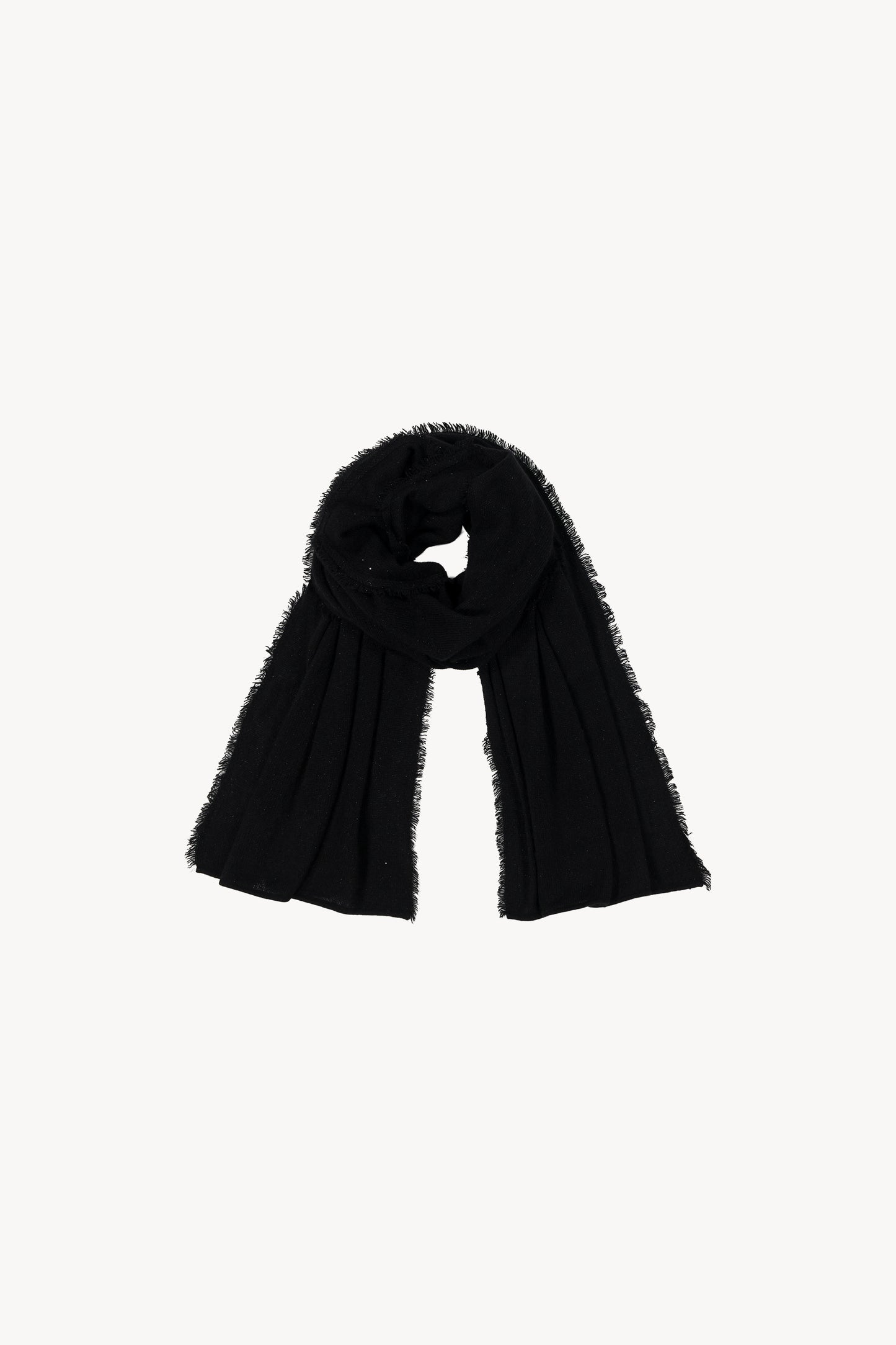 Black lurex cashmere scarf