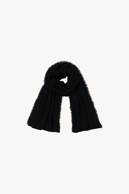 Black lurex cashmere scarf